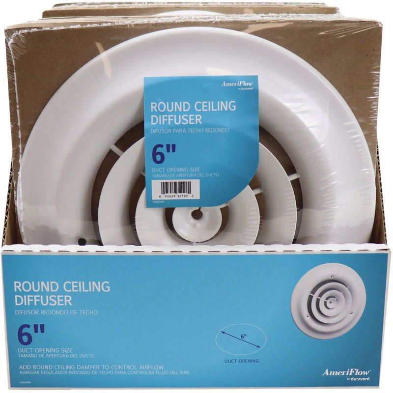 Selkirk 6 In. Round Ceiling Diffuser