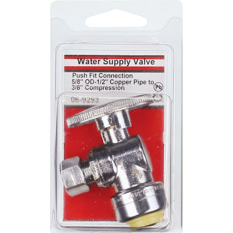 Lasco 5/8 In. Copper or CPVC PF Inletx3/8 In. Outlet 1/4 Turn Angle Valve
