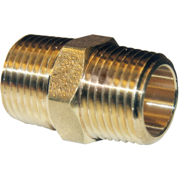 Lasco 3/4 In. MPT x 3/4 In. MPT Brass Hex Nipple