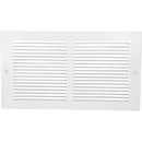 Home Impressions 6 In. x 12 In. White Steel Baseboard Grille