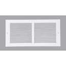 Home Impressions 6 In. x 14 In. White Steel Baseboard Grille