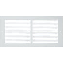 Home Impressions 6 In. x 14 In. White Steel Baseboard Grille