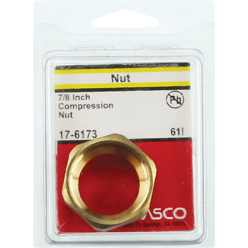 Lasco 7/8 In. Brass Compression Nut