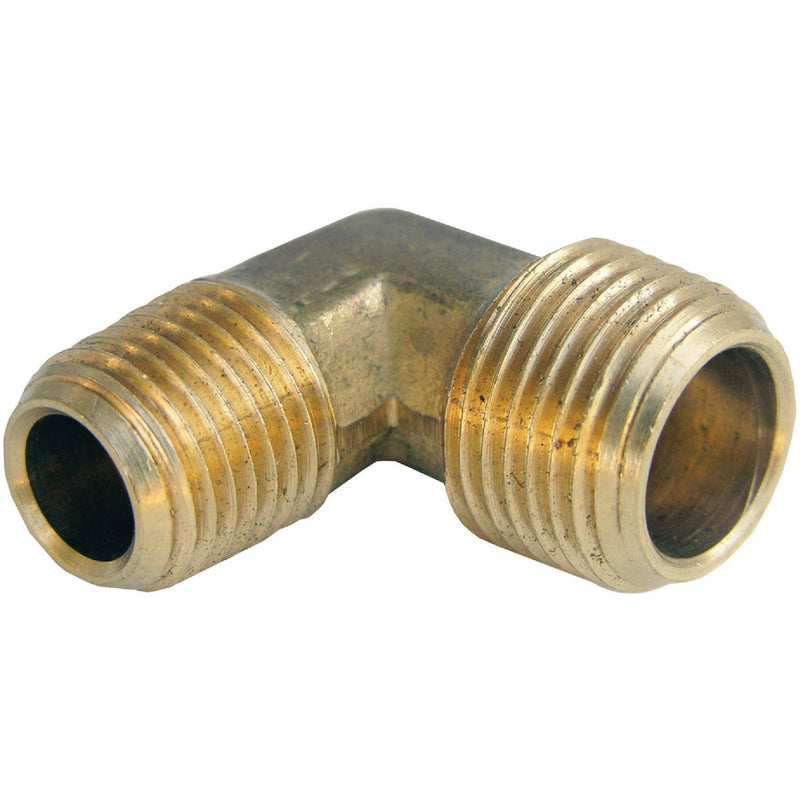 Lasco 3/8 In. MPT x 1/4 In. MPT 90 Deg. Brass Elbow (1/4 Bend)