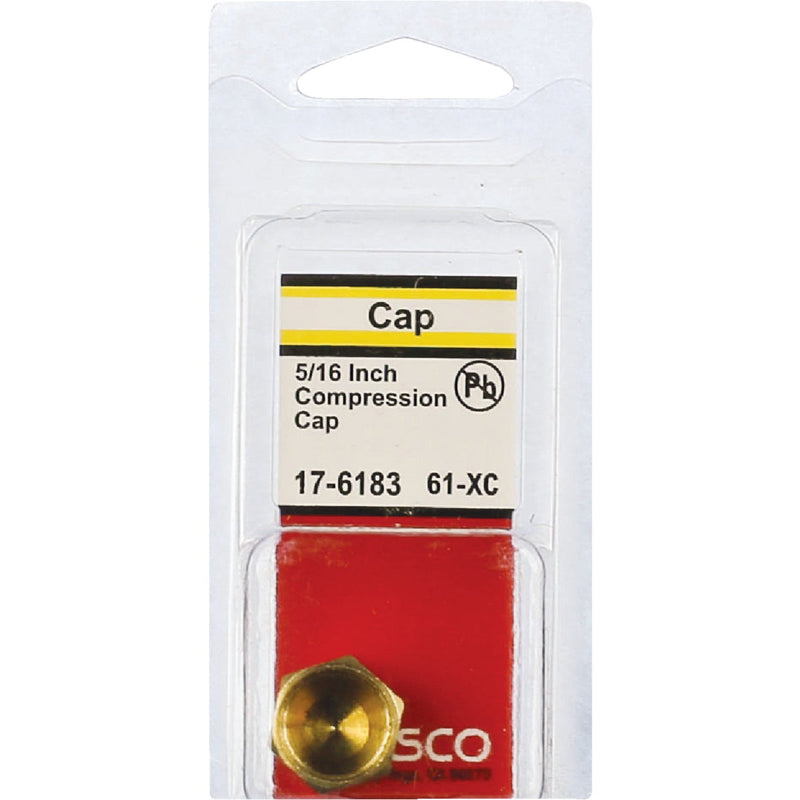 Lasco 5/16 In. Brass Compression Cap