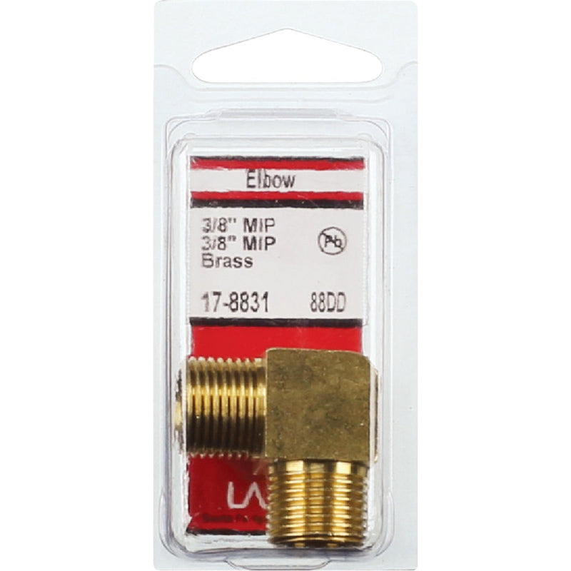 Lasco 3/8 In. MPT x 3/8 In. MPT 90 Deg. Brass Elbow (1/4 Bend)