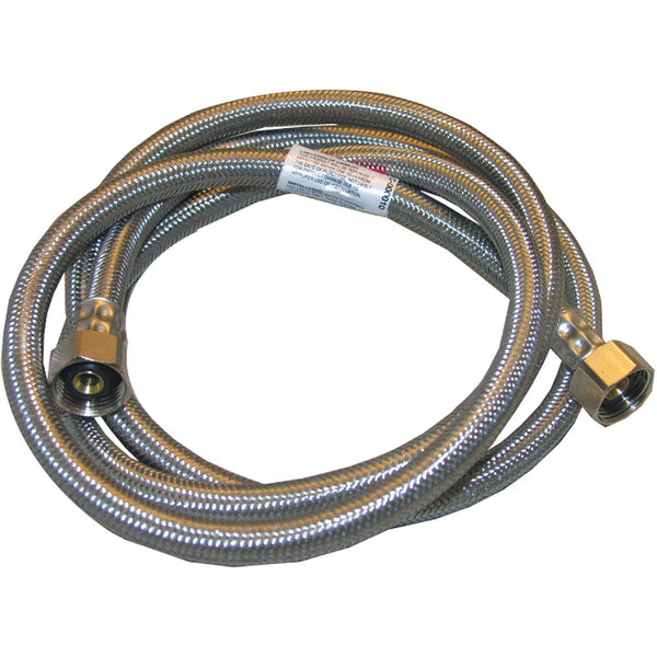 Lasco 1/2 In. IPS x 1/2 In. IPS x 72 In. L Braided Stainless Steel Flex Line Faucet Connector