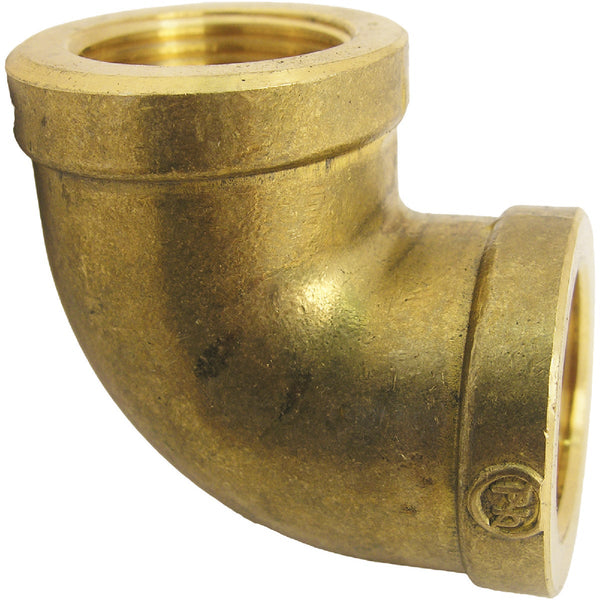 Lasco 3/4 In. FPT X 3/4 In. FPT 90 Deg. Brass Elbow (1/4 Bend)