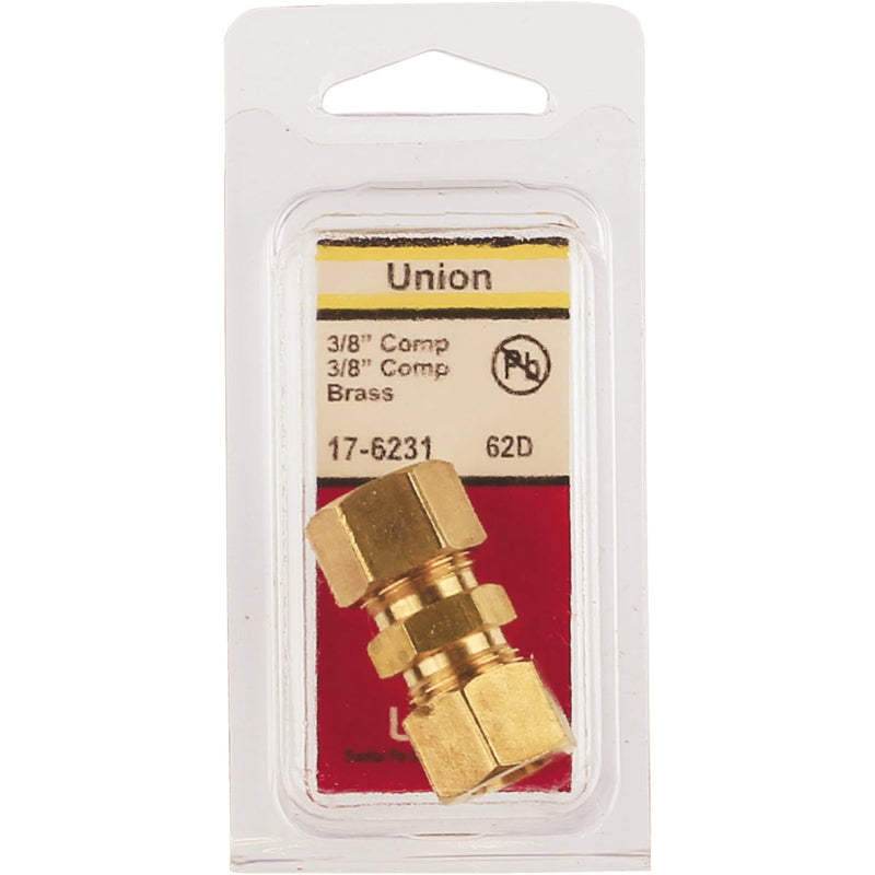 Lasco 3/8 In. x 3/8 In. Brass Compression Union