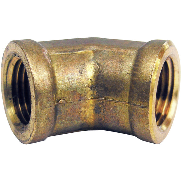 Lasco 1/8 In. FPT x 1/8 In. FPT 45 Deg. Brass Elbow (1/8 Bend)