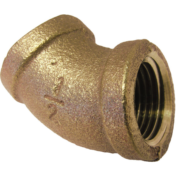 Lasco 1/2 In. FPT x 1/2 In. FPT 45 Deg. Brass Elbow (1/8 Bend)