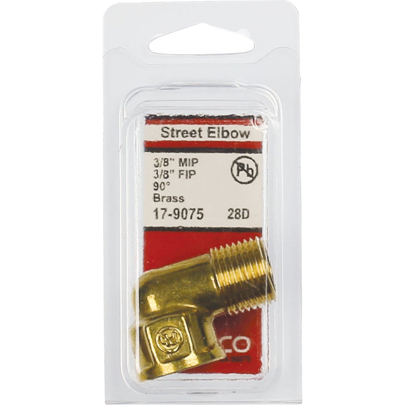 Lasco 3/8 In. FPT x 3/8 In. MPT 90 Deg. Street Brass Elbow (1/4 Bend)