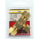 Lasco 1/2 In. x 1/2 In. x 1/2 In. Compression Brass Tee