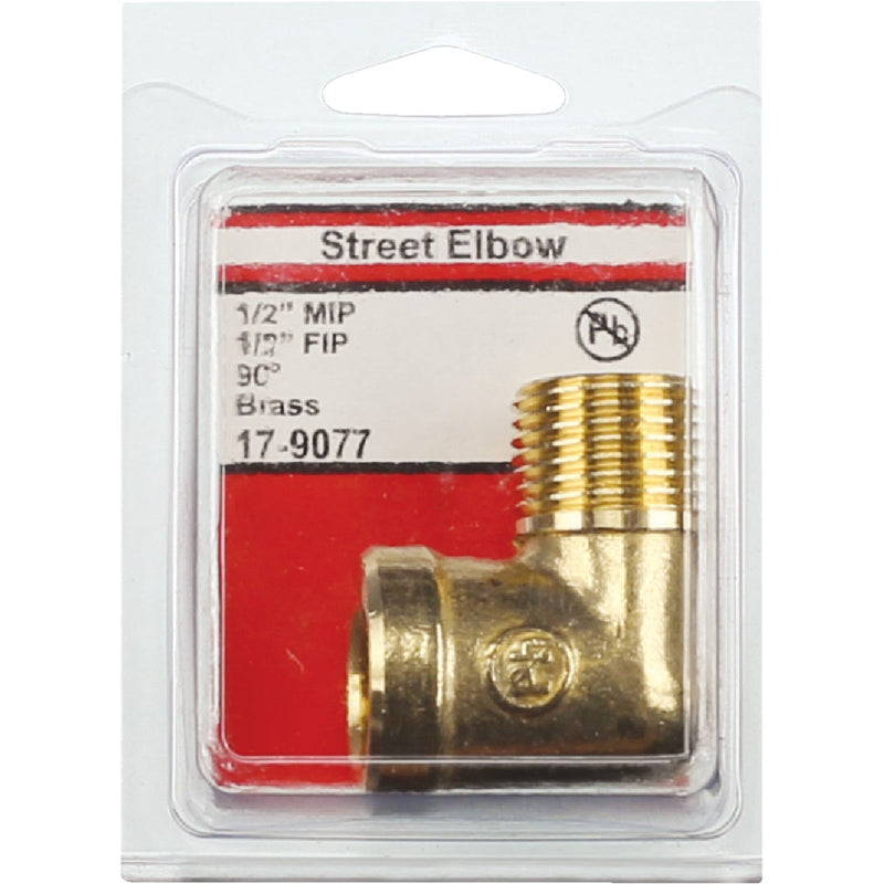 Lasco 1/2 In. FPT x 1/2 In. MPT 90 Deg. Street Brass Elbow (1/4 Bend)