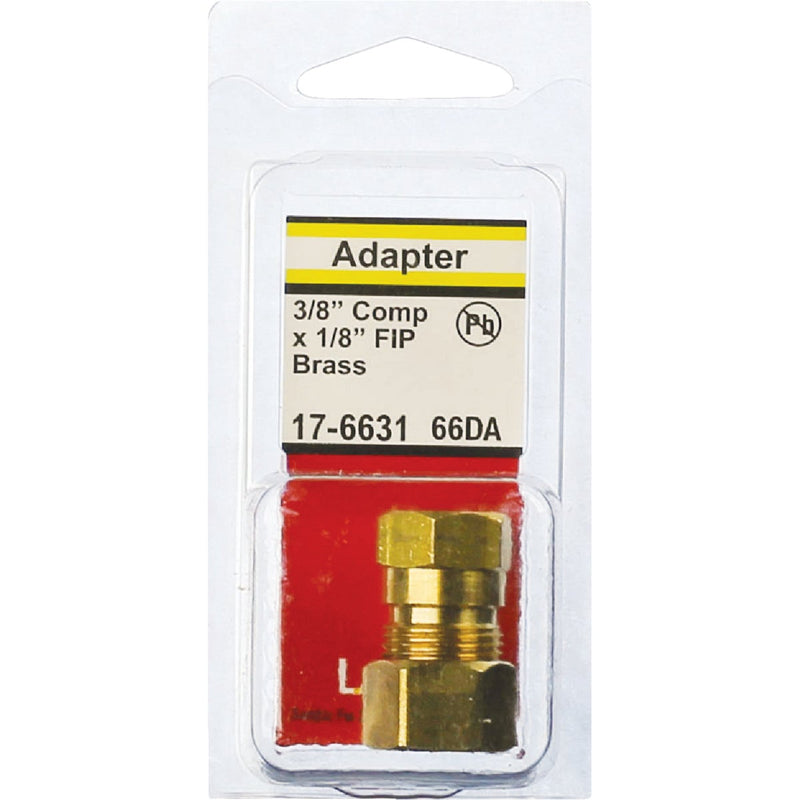 Lasco 3/8 In. C x 1/8 In. FPT Brass Compression Adapter