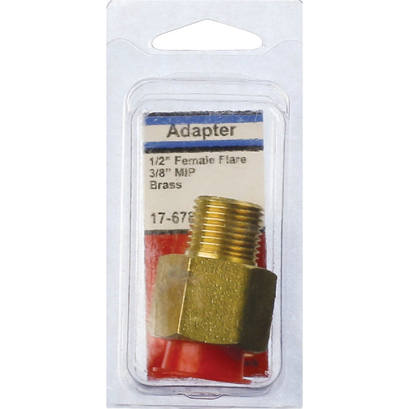 Lasco 1/2 In. F x 3/8 In. MPT Brass Flare Adapter