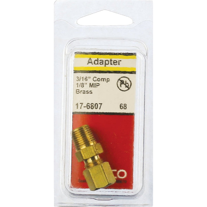 Lasco 3/16 In. C x 1/8 In. MPT Brass Compression Adapter