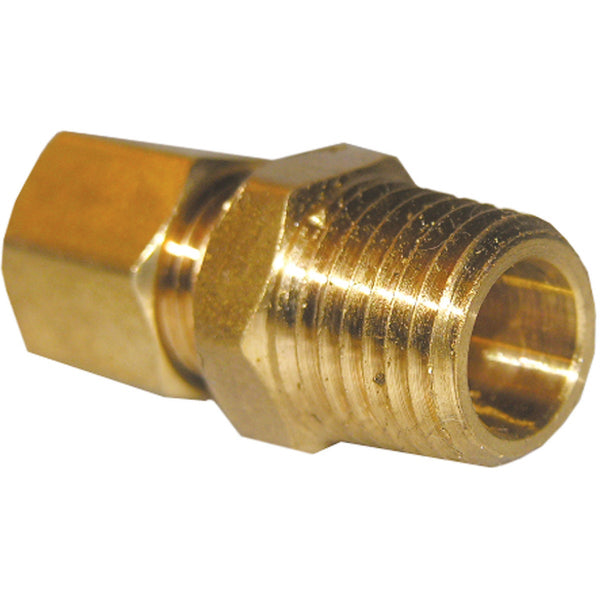 Lasco 1/4 In. C x 1/8 In. MPT Brass Compression Adapter