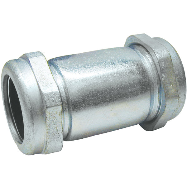 B&K 1-1/4 In. COMP x 1-1/4 In. COMP Galvanized Steel Compression Coupling