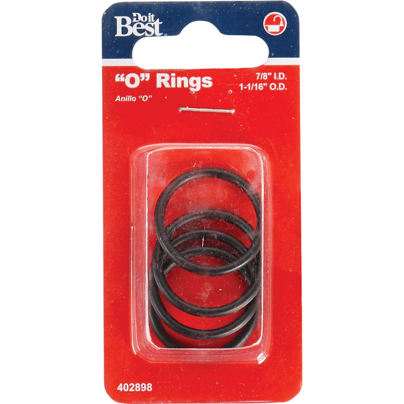 Do it Best 7/8 In. x 1-1/6 In. x 3/32 In. O-Ring (4 Ct.)