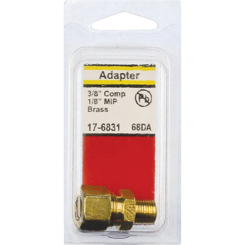 Lasco 3/8 In. C x 1/8 In. MPT Brass Compression Adapter