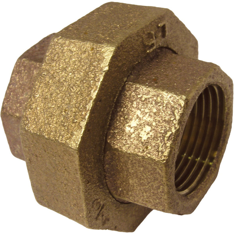 Lasco 3/4 In. FPT x 3/4 In. FPT Red Brass Threaded Union