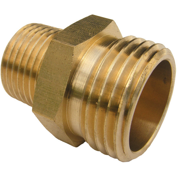 Lasco 3/4 In. MHT x 1/2 In. MPT Brass Adapter