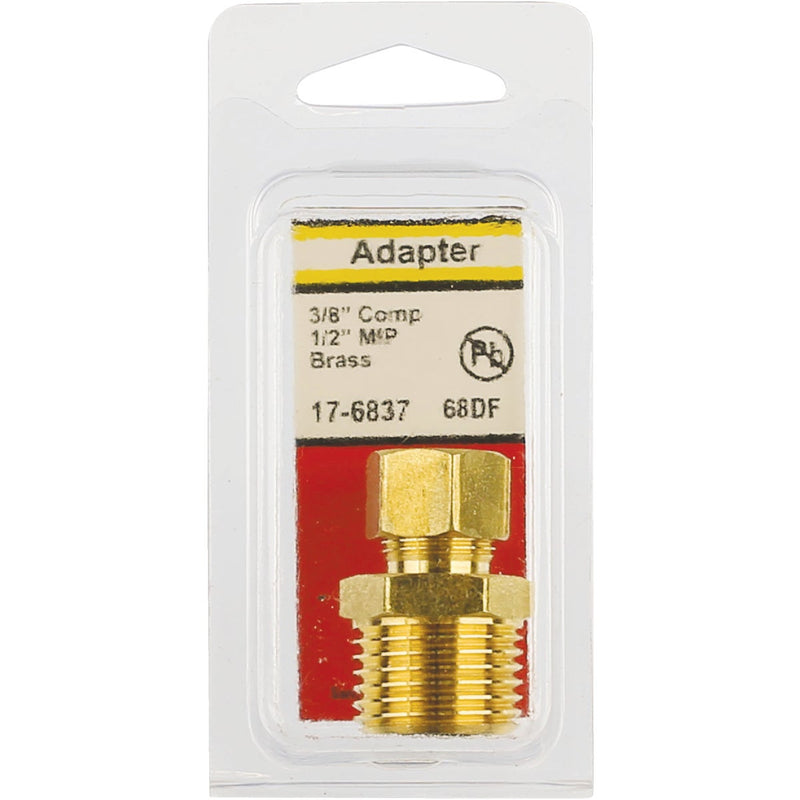 Lasco 3/8 In. C x 1/2 In. MPT Brass Compression Adapter