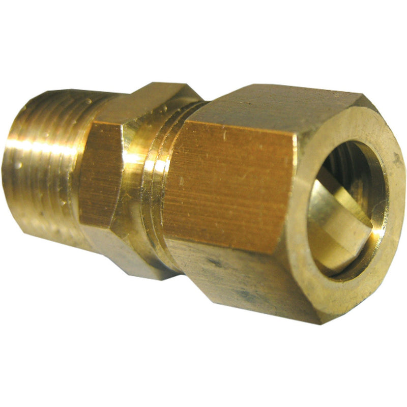 Lasco 1/2 In. C x 3/8 In. MPT Brass Compression Adapter