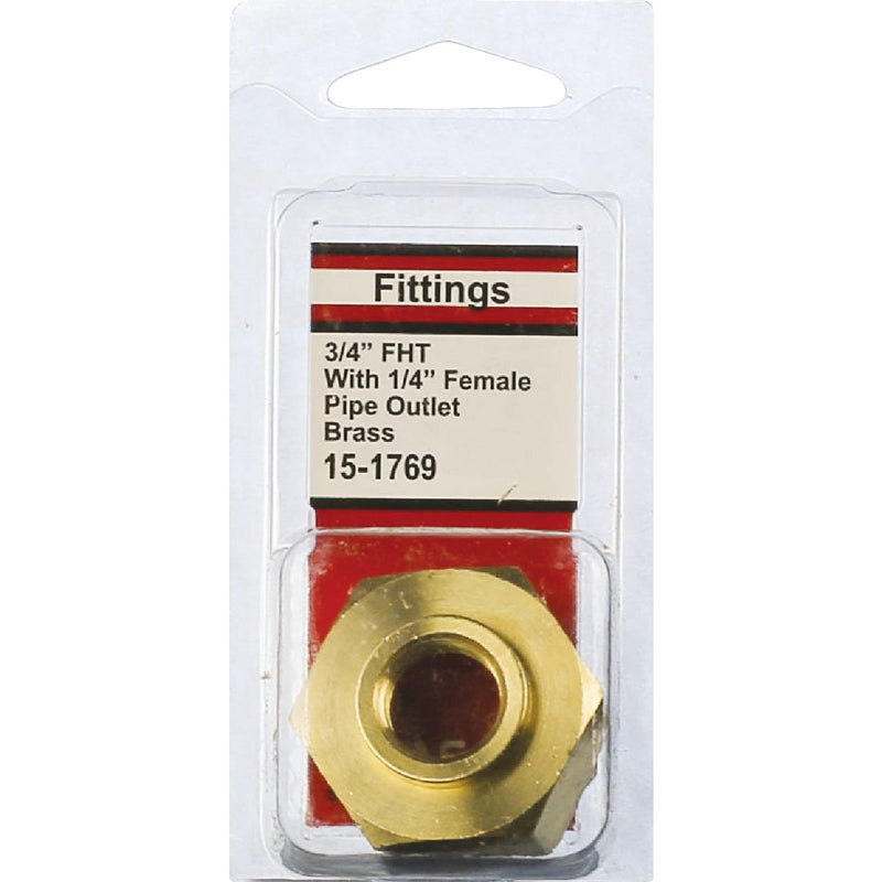 Lasco 3/4 In. FHT x 1/4 In. Female Pipe Tap Brass Cap