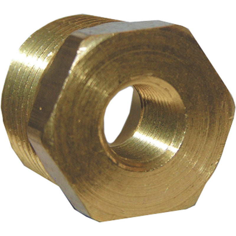 Lasco 3/8 In. MPT x 1/4 In. FPT Brass Hex Bushing