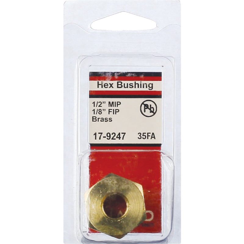 Lasco 1/2 In. MPT x 1/8 In. FPT Brass Hex Bushing