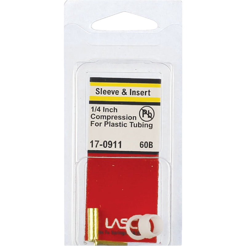 Lasco 1/4 In. OD Hard Plastic & Brass Compression Insert