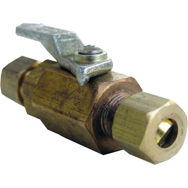 Lasco 1/4 In. C x 1/4 In. C Brass Compression Ball Valve