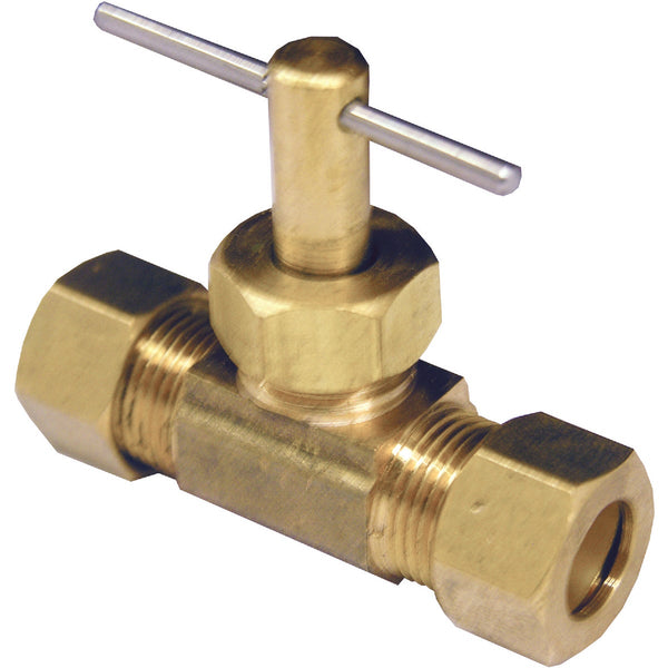 Lasco 3/8 In. C x 3/8 In. C Brass Straight Needle Valve