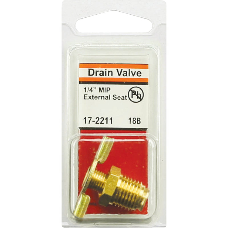 Lasco 1/4 In. MPT Brass 200 psi External Seat Drain Cock