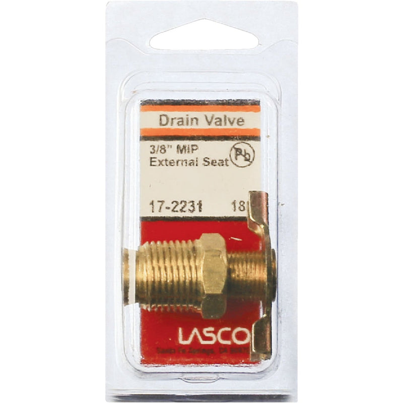 Lasco 3/8 In. MPT Brass 200 psi External Seat Drain Cock