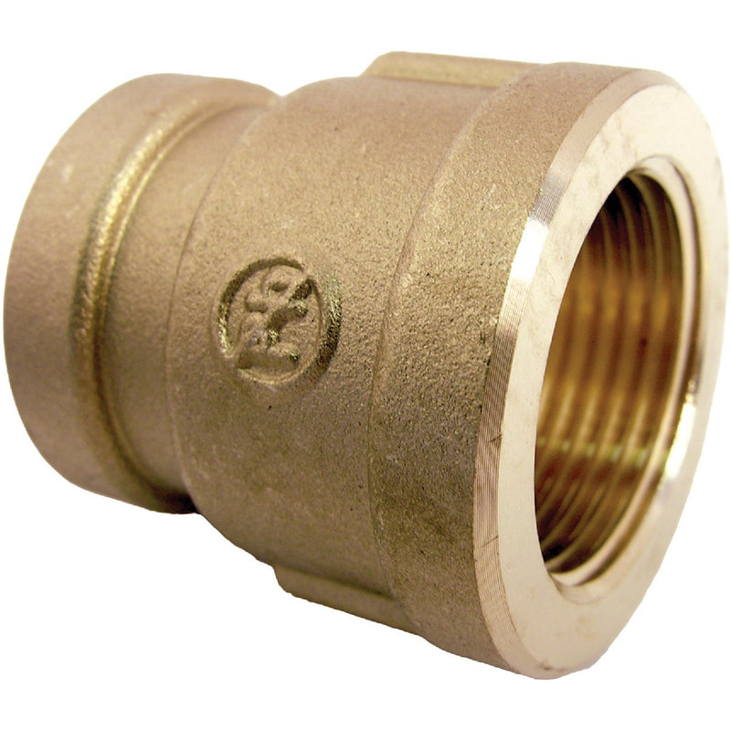 Lasco 3/4 In. FPT x 1/2 In. FPT Red Brass Reducing Bell Coupling