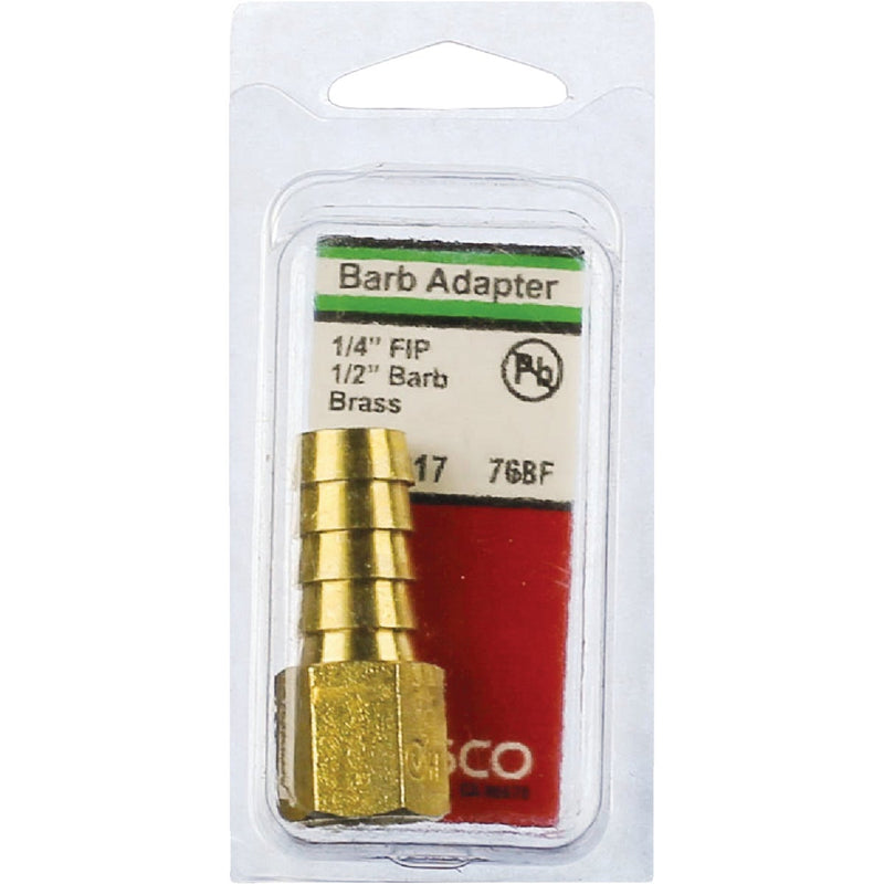 Lasco 1/4 In. FPT x 1/2 In. Brass Hose Barb Adapter