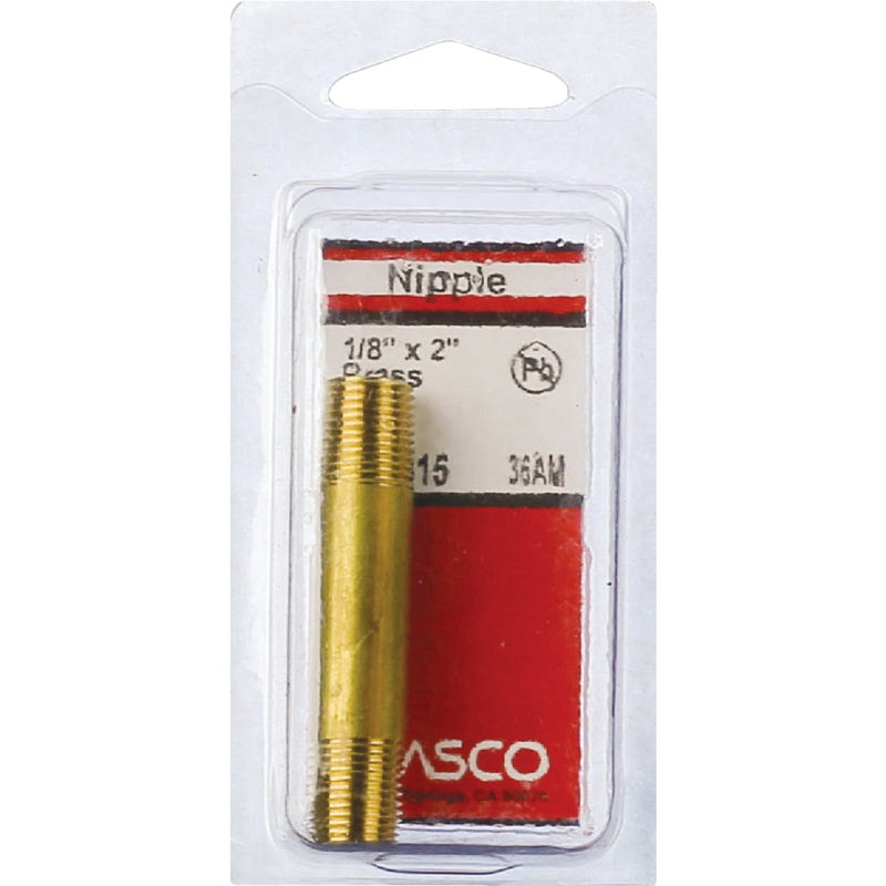 Lasco 1/8 In. x 2 In. Brass Nipple