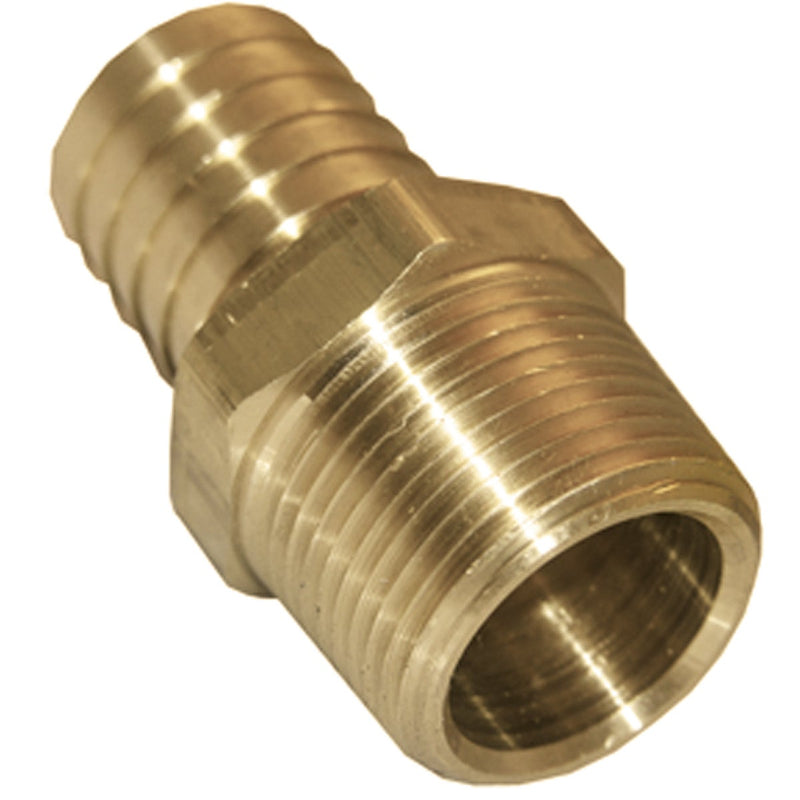 Lasco 1/8 In. MPT x 3/8 In. Brass Hose Barb Adapter