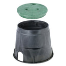NDS 10 In. Round Black & Green Valve Box with Cover