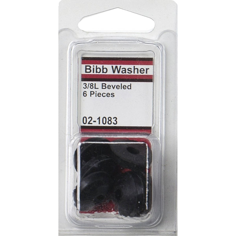 Lasco 11/16 In. Black Beveled Bibb Faucet Washer (6 Ct.)