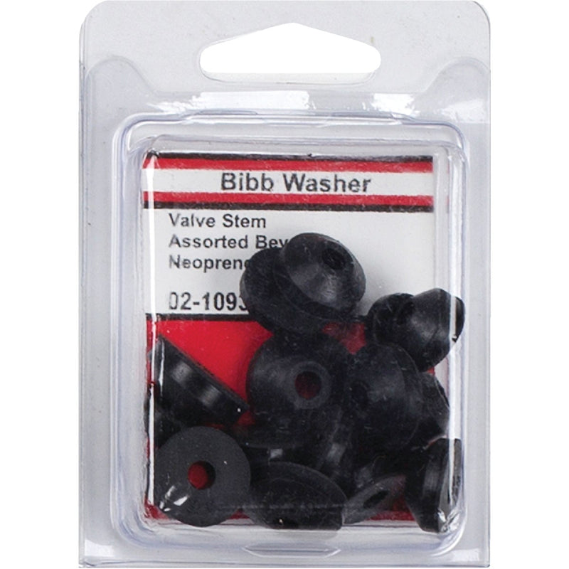 Lasco Assorted Black Beveled Bibb Faucet Washer (16 Ct.)