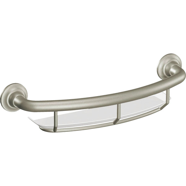 Moen Home Care 18.6 In. Concealed Screw Grab Bar with Integrated Shelf