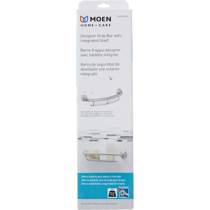 Moen Home Care 18.6 In. Concealed Screw Grab Bar with Integrated Shelf