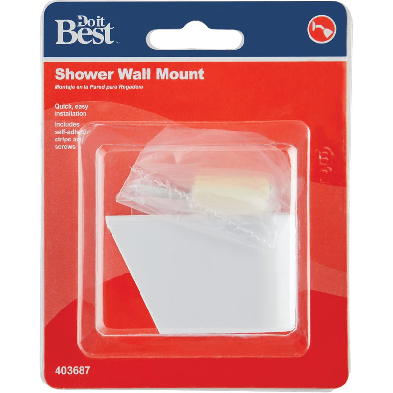 Do it White Plastic Shower Wall Mount