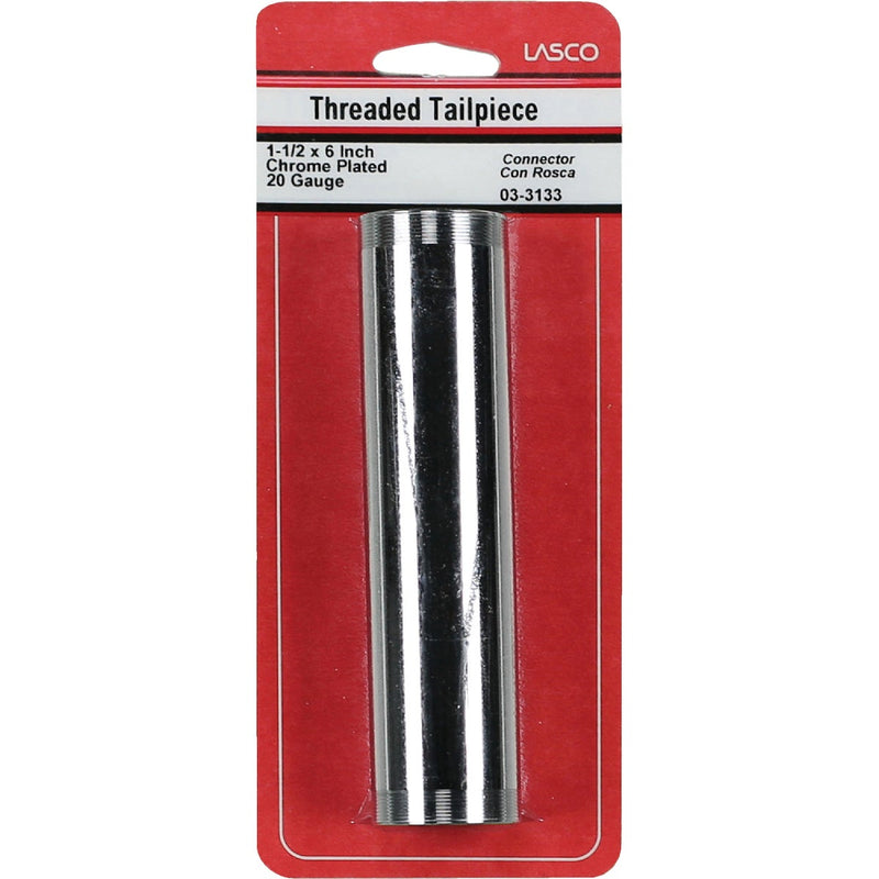 Lasco 1-1/2 In. x 6 In. Chrome Plated Threaded Tube