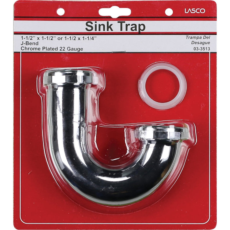 Lasco 1-1/2 In. or 1-1/4 In. Chrome Plated J-Bend