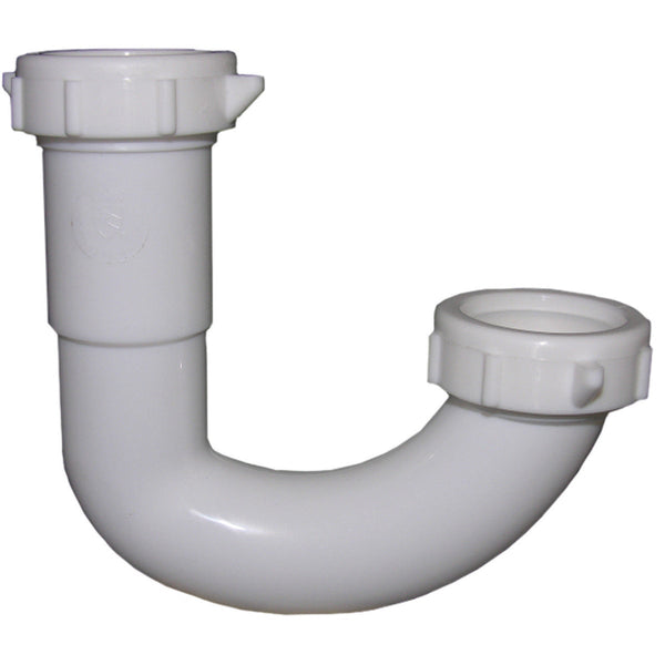 Lasco 1-1/4 In. White Plastic J-Bend